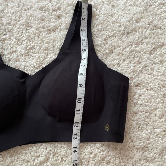 Honey Love Pullover V-Neck Bra, 1X Wireless Black Soft Form Comfy - Picture 8 of 9